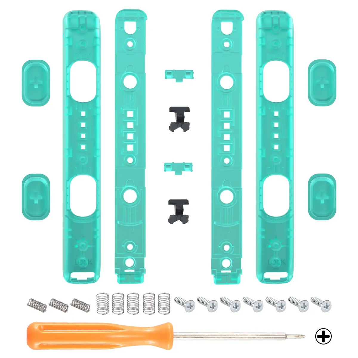 Extremerate 2 Pack Custom Replacement Shell For Joycon Strap Of Ns Switch - Emerald Green 2