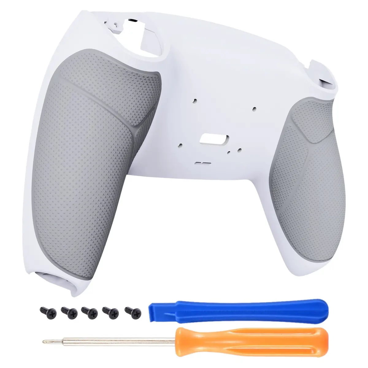 Extremerate Performance Grip Redesigned Back Shell For Extremerate Rise Remap Kit, Compatible With Ps5 Controller - Rubberized Gray 1