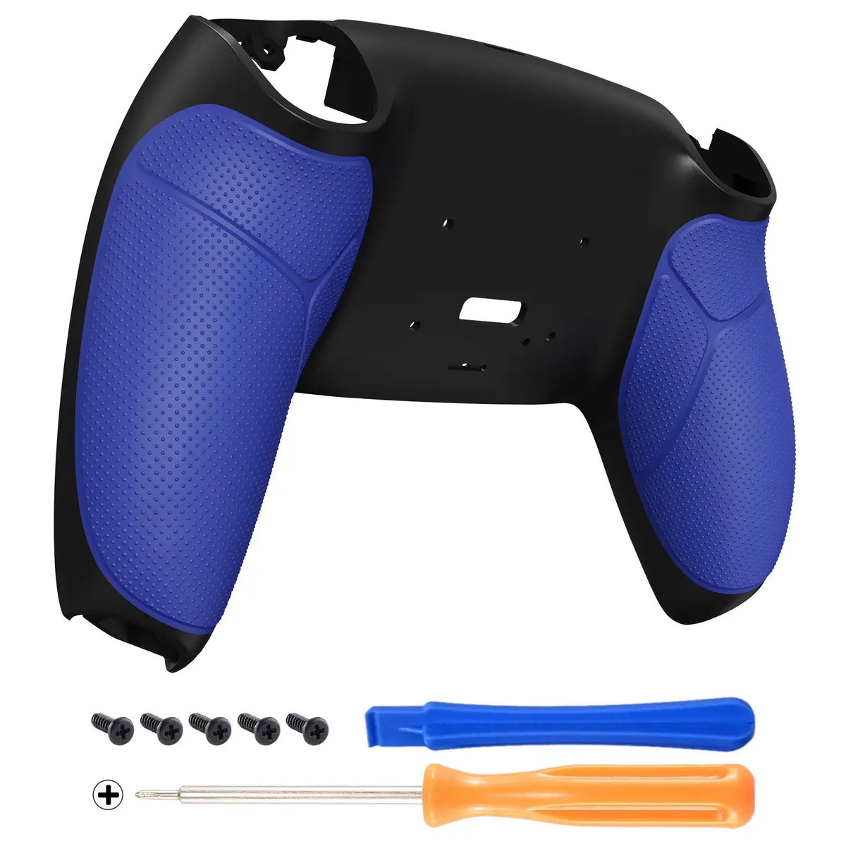 Extremerate Performance Grip Redesigned Back Shell For Extremerate Rise Remap Kit, Compatible With Ps5 Controller - Rubberized Blue 1