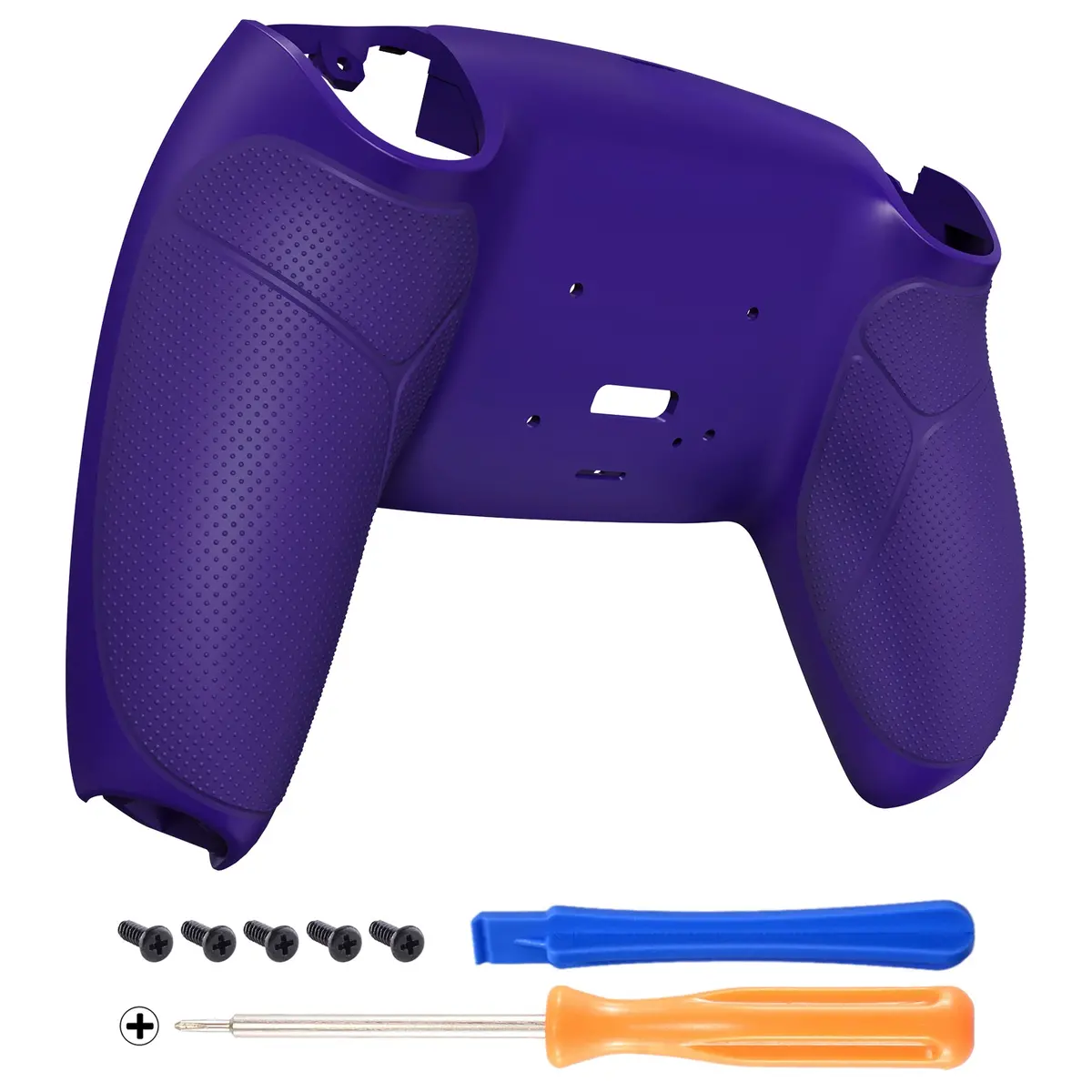 Extremerate Performance Grip Redesigned Back Shell For Extremerate Rise Remap Kit, Compatible With Ps5 Controller - Rubberized Galactic Purple 1