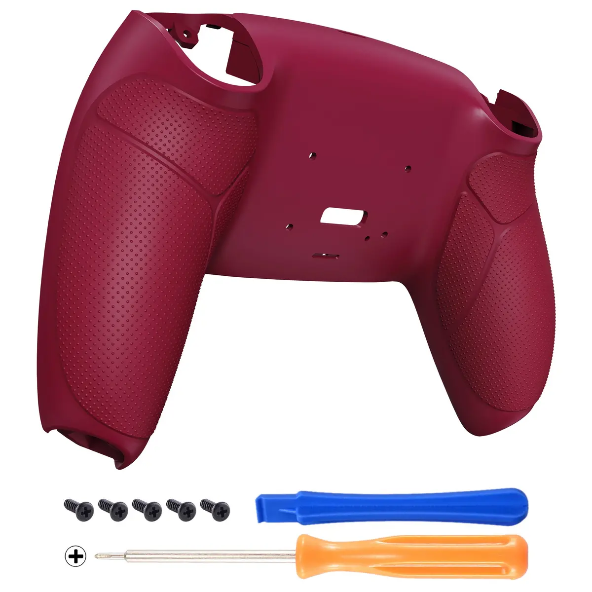Extremerate Performance Grip Redesigned Back Shell For Extremerate Rise Remap Kit, Compatible With Ps5 Controller - Rubberized Cosmic Red 1