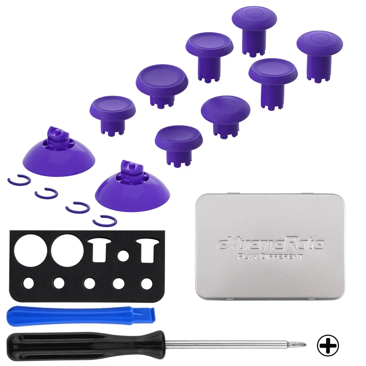 Extremerate Thumbsgear V3 Interchangeable Thumbsticks For Xbox Core Controller & Xbox One S/X/Elite Controller & Nintendo Switch Pro Controller - Purple 2