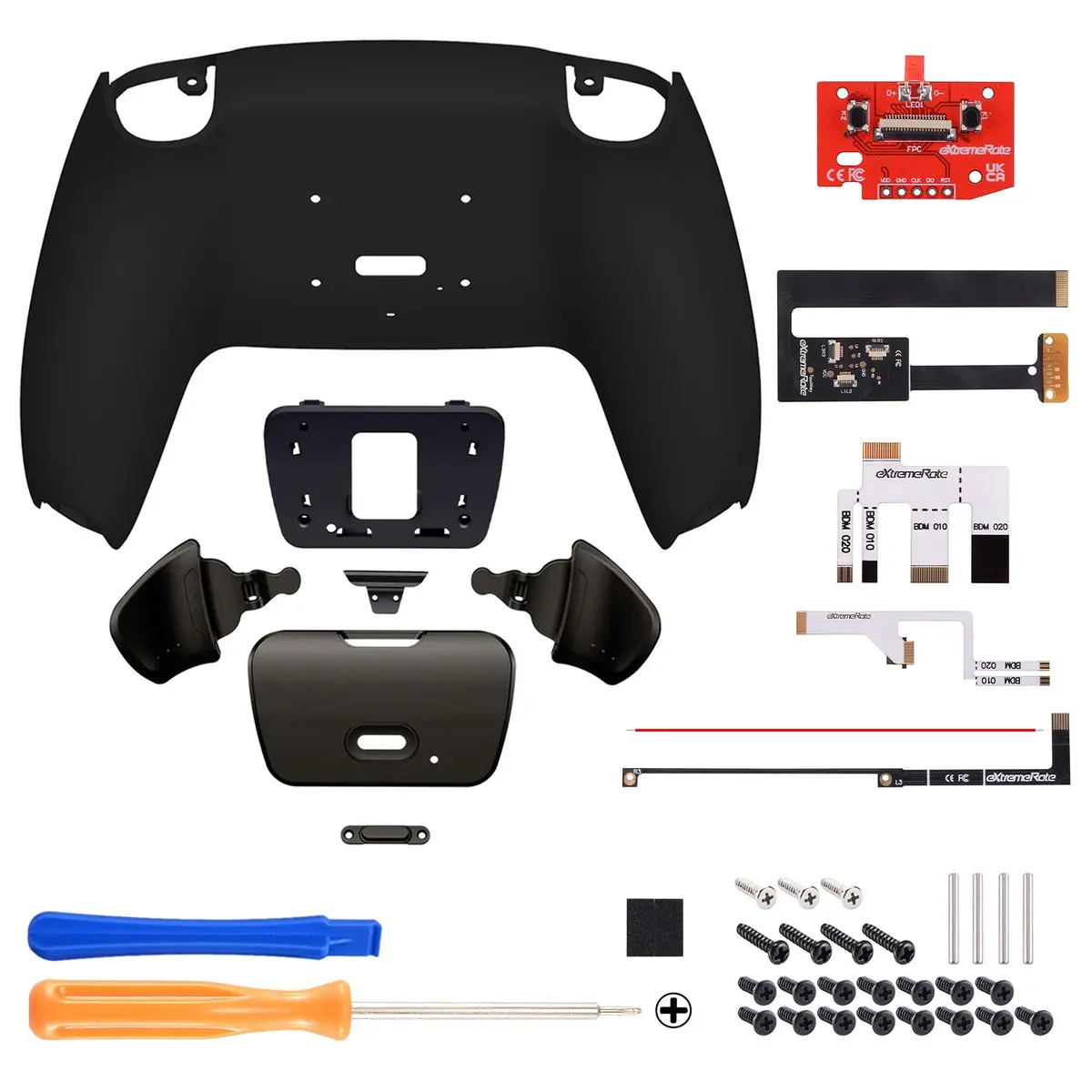 Extremerate Black Real Metal Buttons (Rmb) Version Rise 2.0 Remap Kit For Ps5 Controller Bdm-010/020 - Black 2