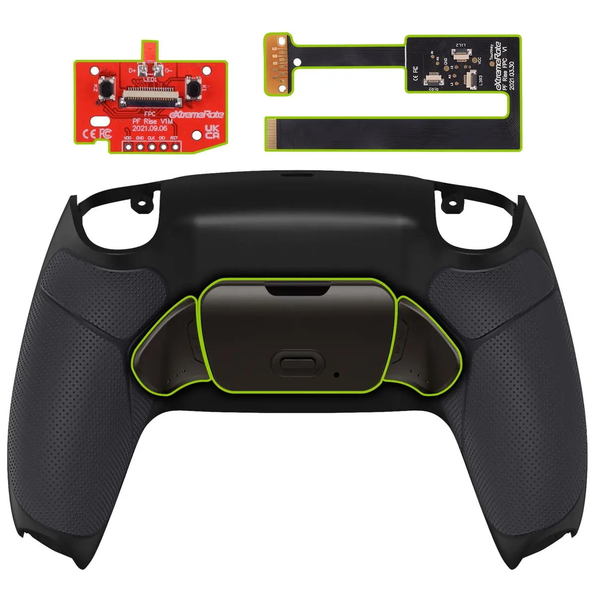 Extremerate Black Real Metal Buttons (Rmb) Version Rise 2.0 Remap Kit For Ps5 Controller Bdm-010/020 - Rubberized Black 1