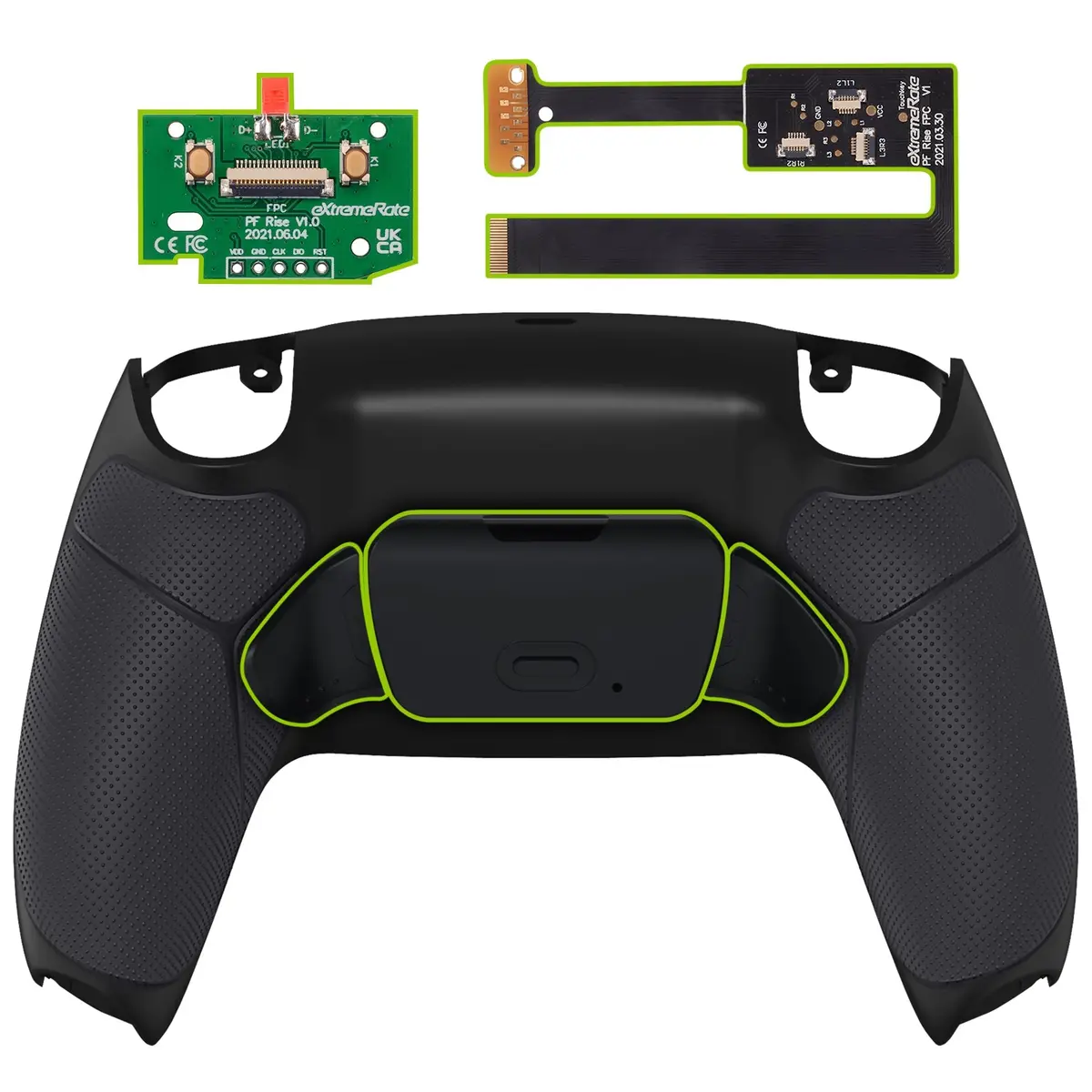 Extremerate Remappable Rise 2.0 Remap Kit For Ps5 Controller Bdm-010 & Bdm-020 - Rubberized Black 1