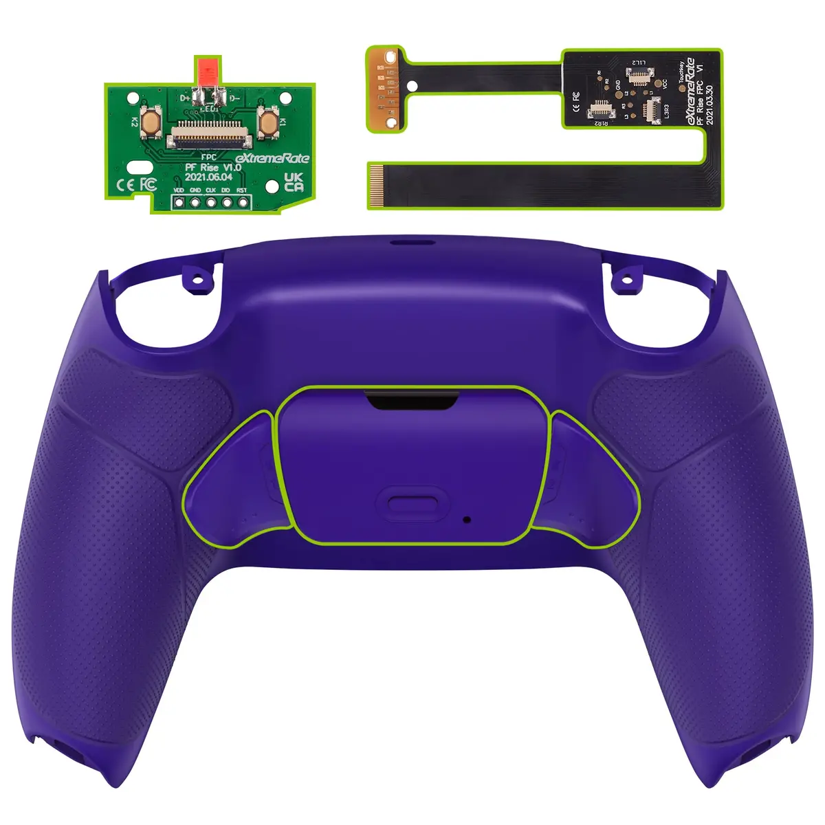 Extremerate Remappable Rise 2.0 Remap Kit For Ps5 Controller Bdm-010 & Bdm-020 - Rubberized Galactic Purple 1