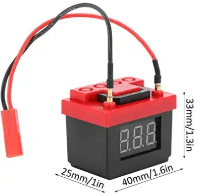 B-Rd Battery Simulation With Voltage Alarm Red And Black 1/10 2