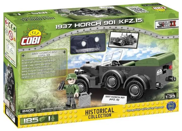Cobi-2405 Cobi 185 Pcs Historical Collection Wwii /2405/ 1937 Horch 901 (Kfz.15) 2