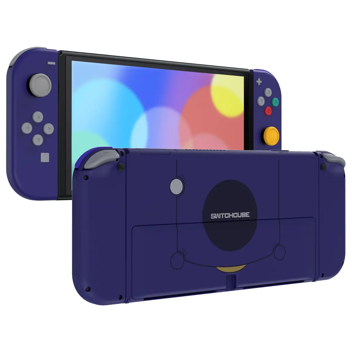 Extremerate Custom Replacement Full Set Shell With Buttons For Nintendo Switch Oled - Classic Switchcube Style 1