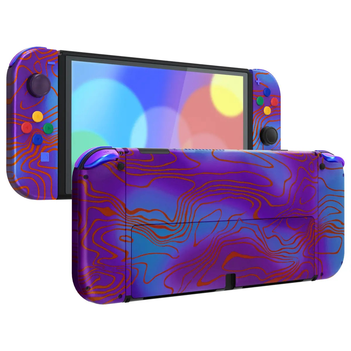 Extremerate Custom Replacement Full Set Shell With Buttons For Nintendo Switch Oled - Damascuscamo 1