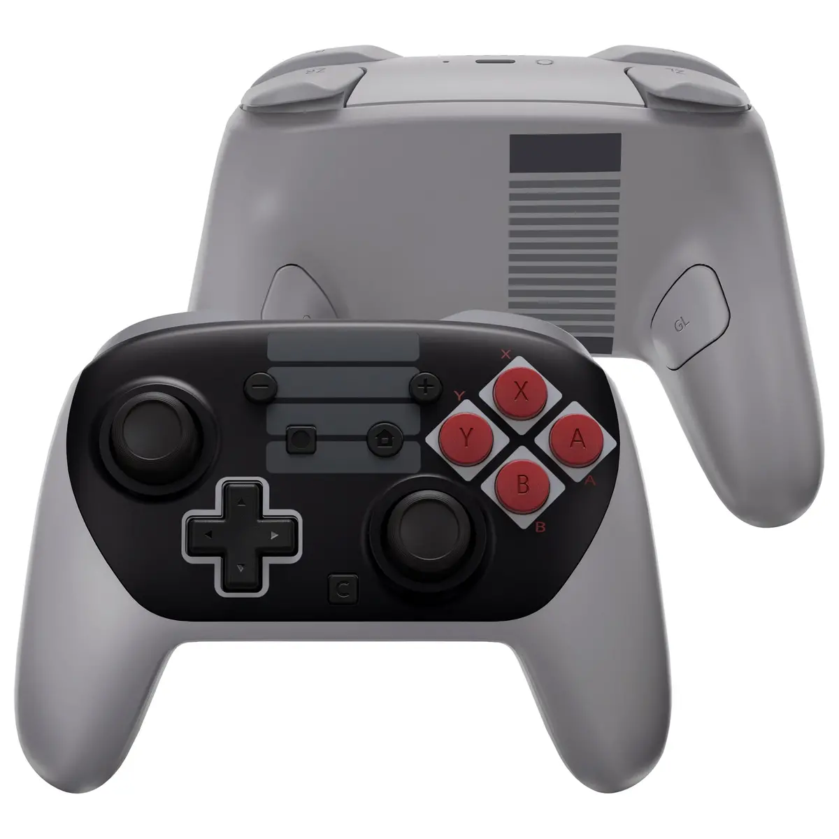 Extremerate Diy Replacement Full Set Shells With Buttons For Nintendo Switch 2 Pro Controller - Classic Nes Style 1