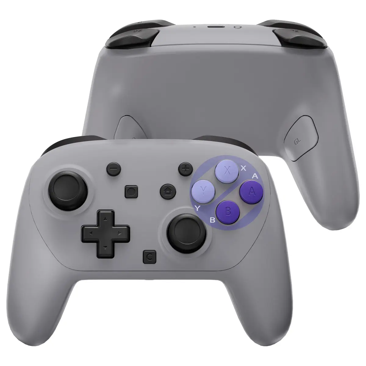 Extremerate Diy Replacement Full Set Shells With Buttons For Nintendo Switch 2 Pro Controller - Classic Snes Style 1