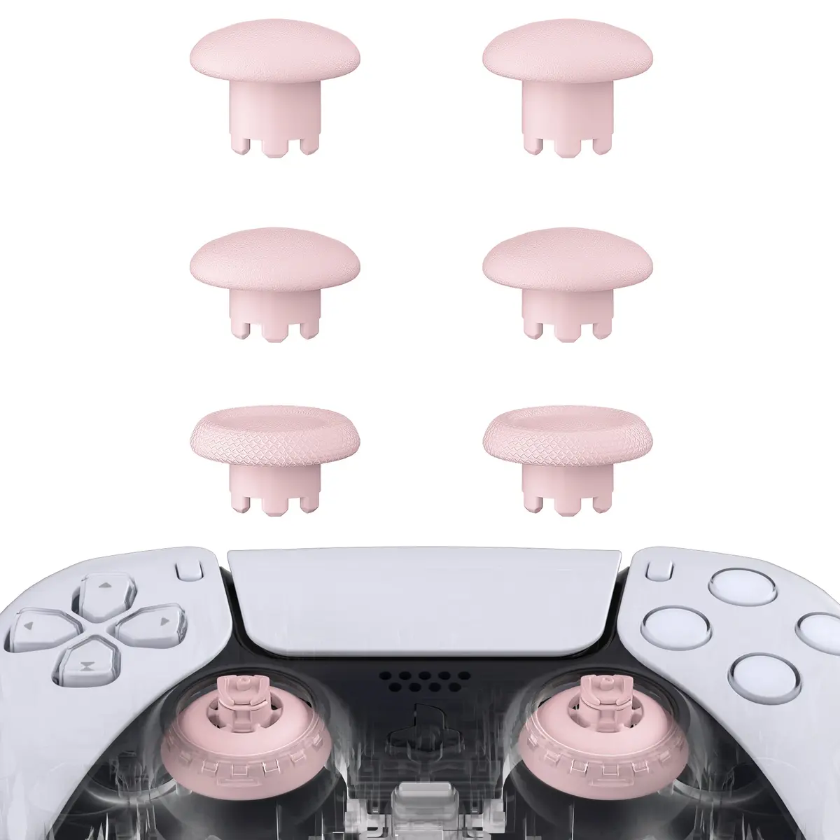 Extremerate Edge Sticks Replacement Interchangeable Thumbsticks For Ps5 & Ps4 All Model Controllers - Cherry Blossoms 1