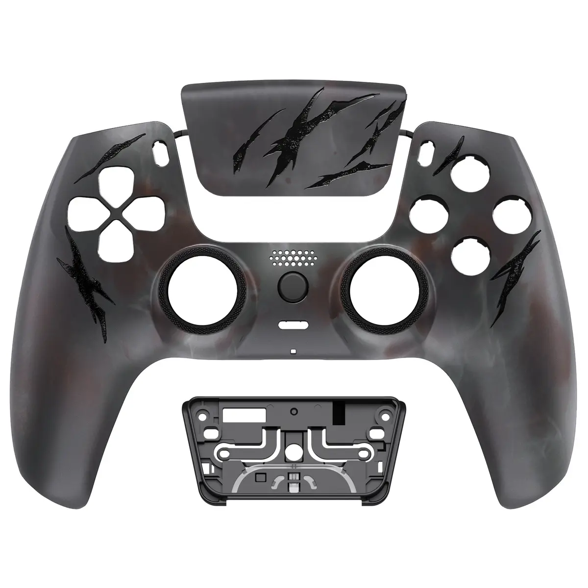 Extremerate Luna Redesigned Replacement Front Shell With Touchpad Compatible With Ps5 Controller Bdm-010/020/030/040/050 - Blood Mist 1
