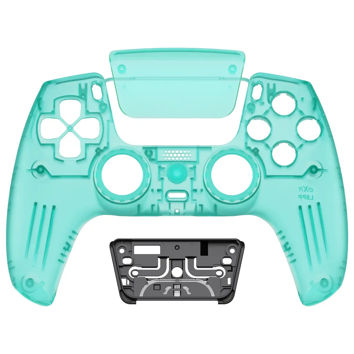 Extremerate Luna Redesigned Replacement Front Shell With Touchpad Compatible With Ps5 Controller Bdm-010/020/030/040/050 - Emerald Green 1