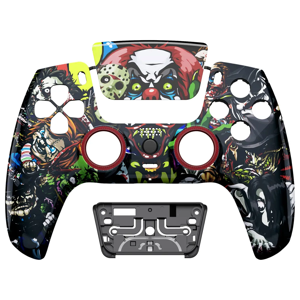 Extremerate Luna Redesigned Replacement Front Shell With Touchpad Compatible With Ps5 Controller Bdm-010/020/030/040/050/060 - Scary Party 1