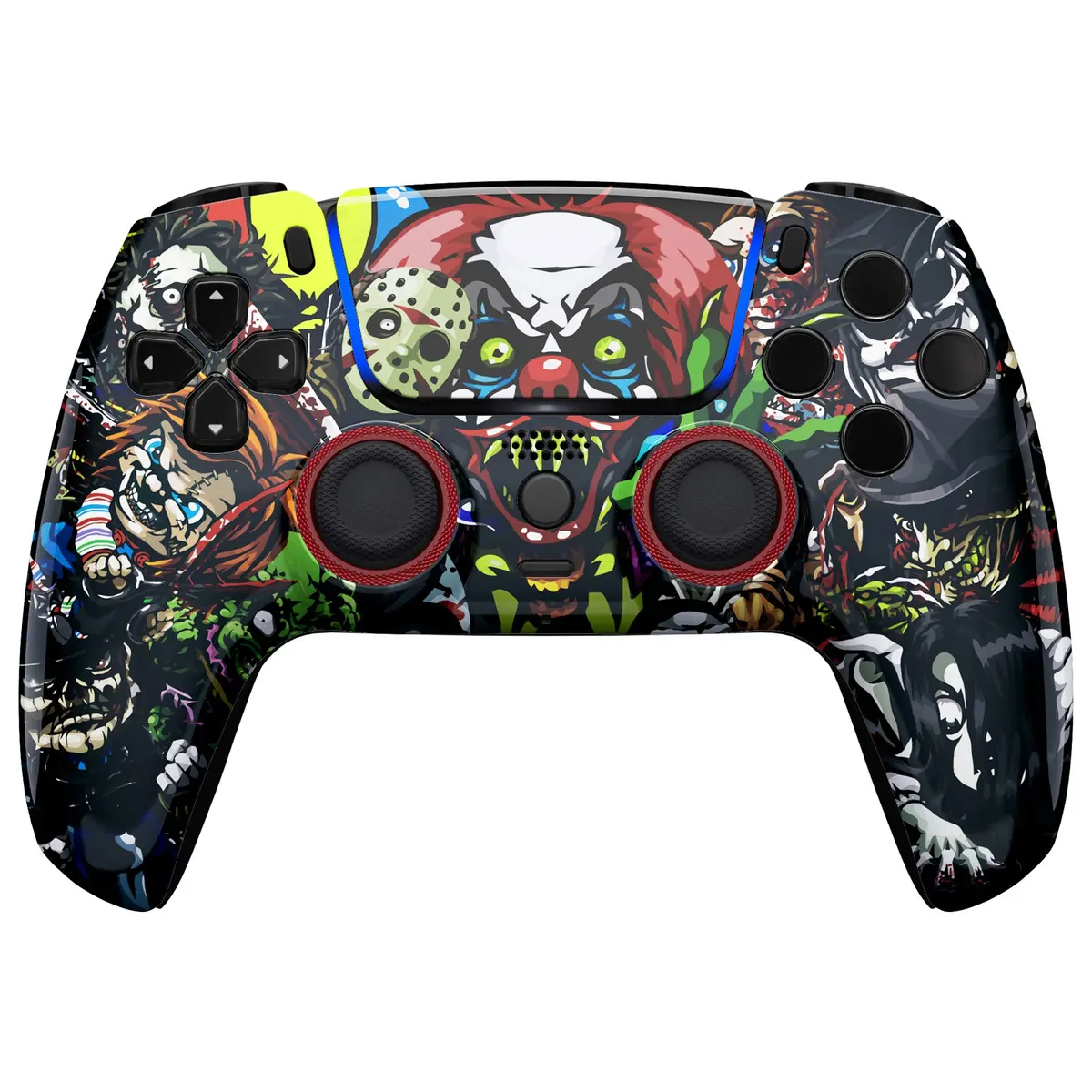 Extremerate Luna Redesigned Replacement Front Shell With Touchpad Compatible With Ps5 Controller Bdm-010/020/030/040/050/060 - Scary Party 2