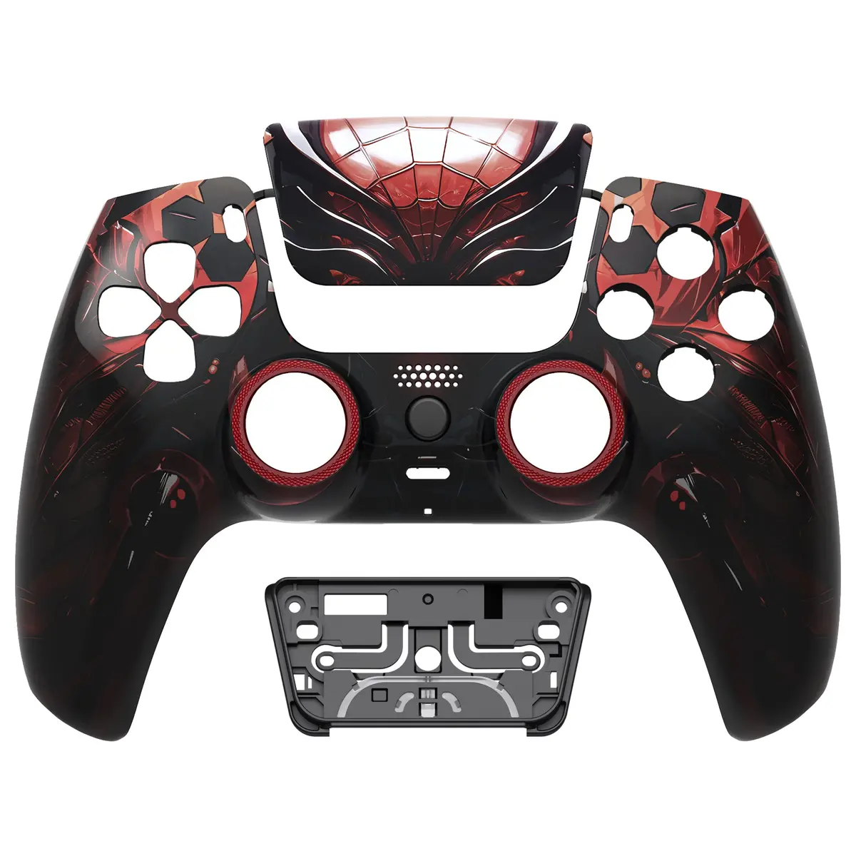 Extremerate Luna Redesigned Replacement Front Shell With Touchpad Compatible With Ps5 Controller Bdm-010/020/030/040/050 - Spider Armor 1