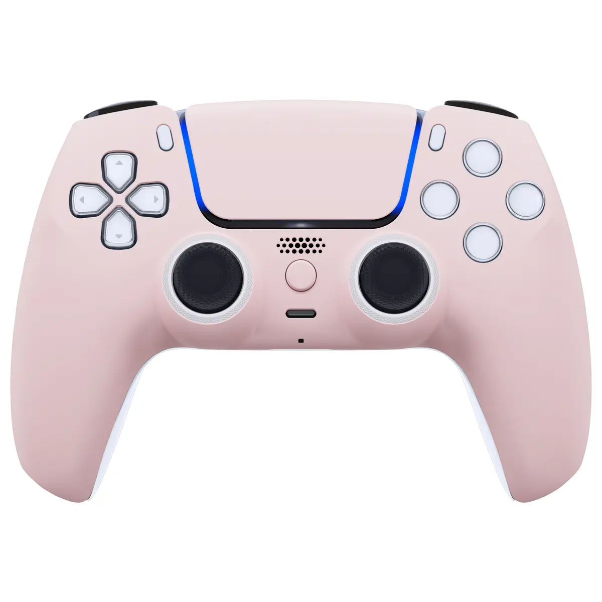 Extremerate Luna Redesigned Replacement Front Shell With Touchpad Compatible With Ps5 Controller Bdm-010/020/030/040/050 - Cherry Blossoms Pink 2