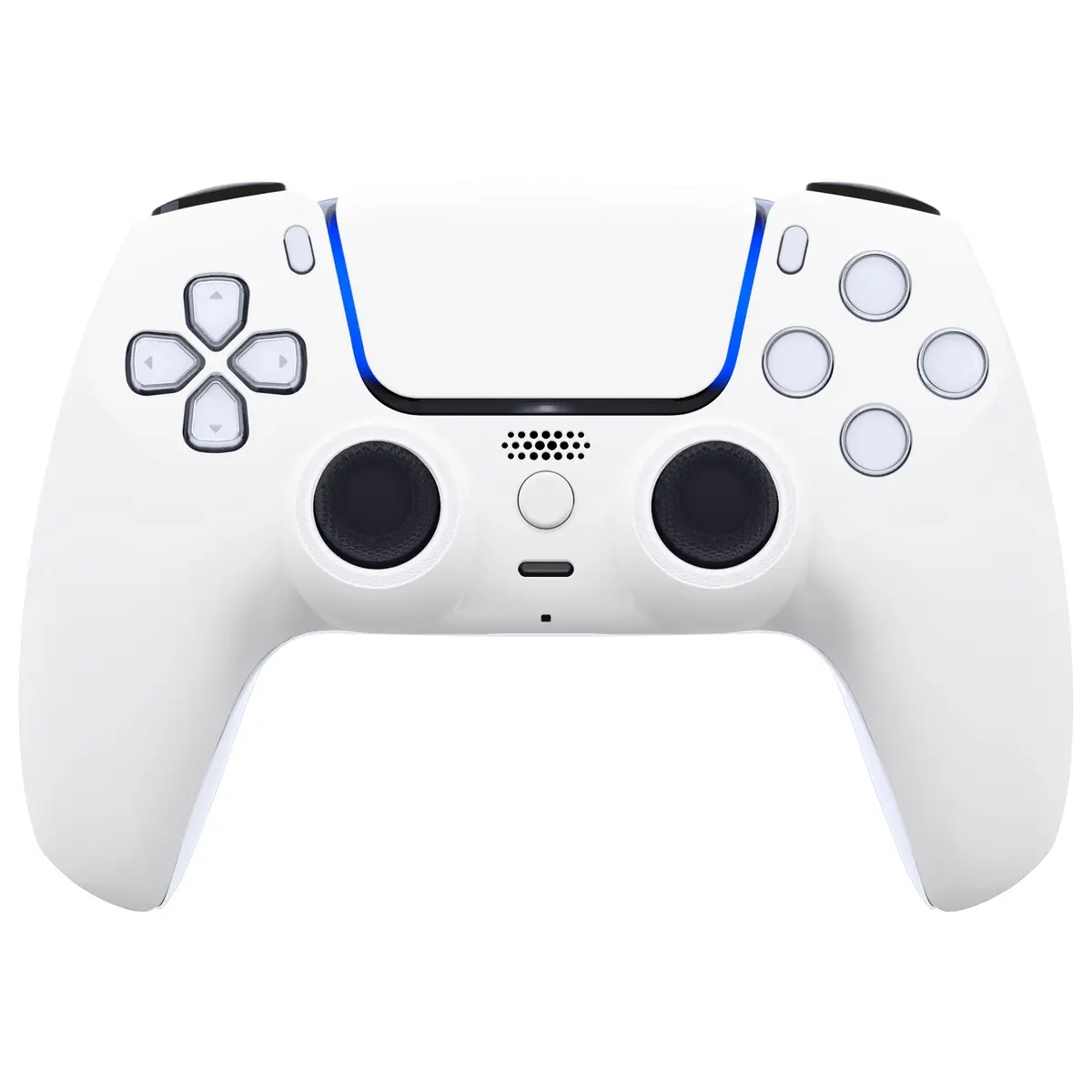 Extremerate Luna Redesigned Replacement Front Shell With Touchpad Compatible With Ps5 Controller Bdm-010/020/030/040/050 - White 2