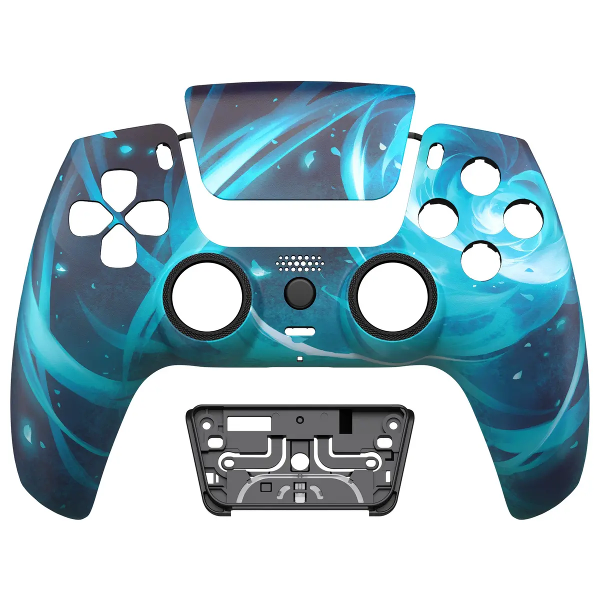 Extremerate Luna Redesigned Replacement Front Shell With Touchpad Compatible With Ps5 Controller Bdm-010/020/030/040/050 - Aero Slash Magic 1