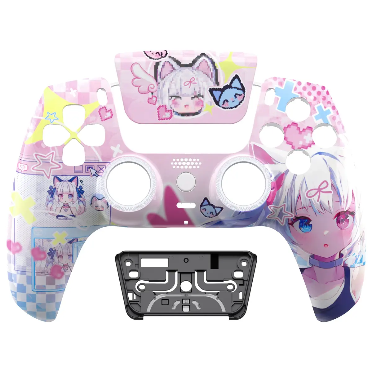 Extremerate Luna Redesigned Replacement Front Shell With Touchpad Compatible With Ps5 Controller Bdm-010/020/030/040/050 - Mewoow 1