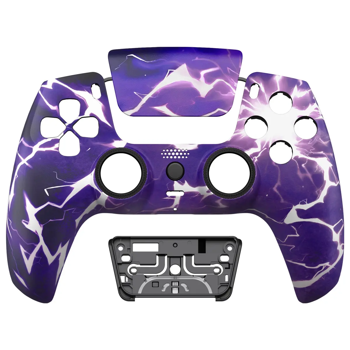 Extremerate Luna Redesigned Replacement Front Shell With Touchpad Compatible With Ps5 Controller Bdm-010/020/030/040/050/060 - Thunder Magic 1