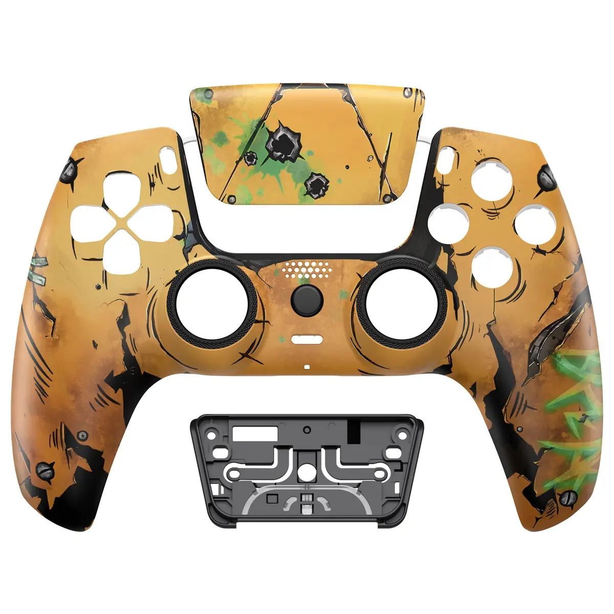 Extremerate Luna Redesigned Replacement Front Shell With Touchpad Compatible With Ps5 Controller Bdm-010/020/030/040/050 - Waste Land 1