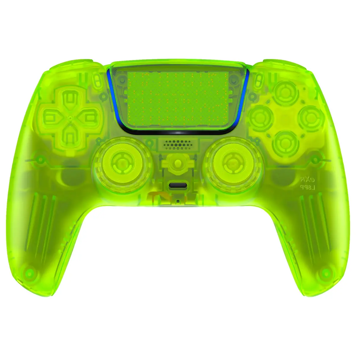 Extremerate Luna Redesigned Replacement Full Set Shells With Buttons Compatible With Ps5 Controller Bdm-030/040/050 - Clear Lime Green 1