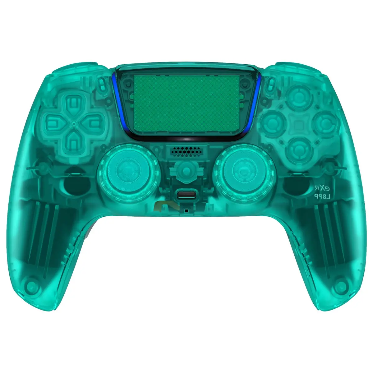 Extremerate Luna Redesigned Replacement Full Set Shells With Buttons Compatible With Ps5 Controller Bdm-030/040/050 - Emerald Green 1