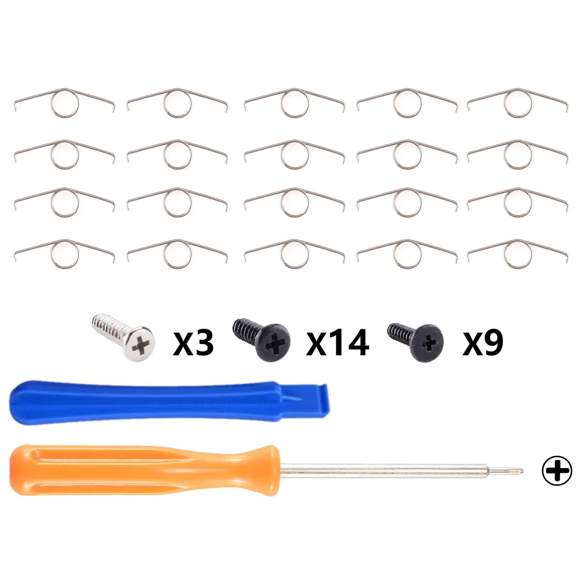 Extremerate Repair Tools Set 10 Pairs Replacement L2 R2 Trigger Buttons Springs & Screwdriver & Open Shell Stick & Screws For Ps5 Controller Bdm-010/020 1