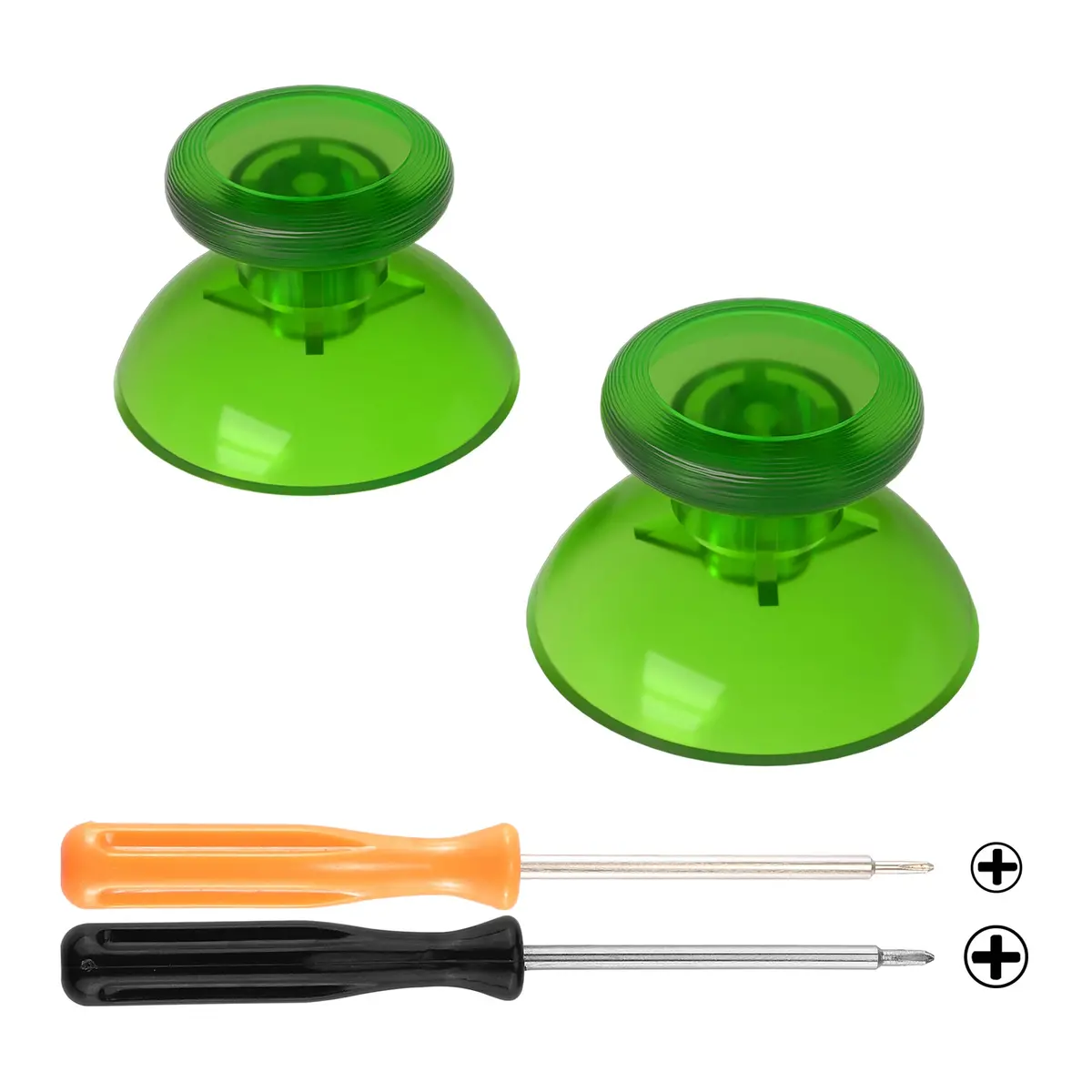 Extremerate Replacement 3D Joystick Thumbsticks For Nintendo Switch Pro Controller - Clear Green 1