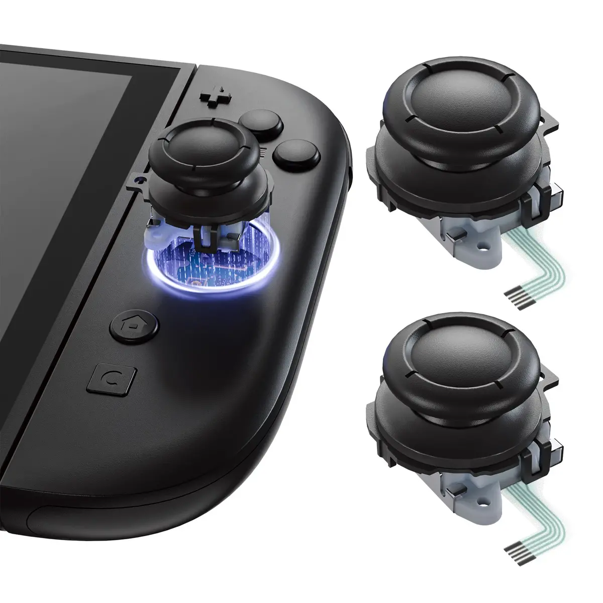 Extremerate Replacement 3D Joystick For Nintendo Switch 2 Joycon - Black 1