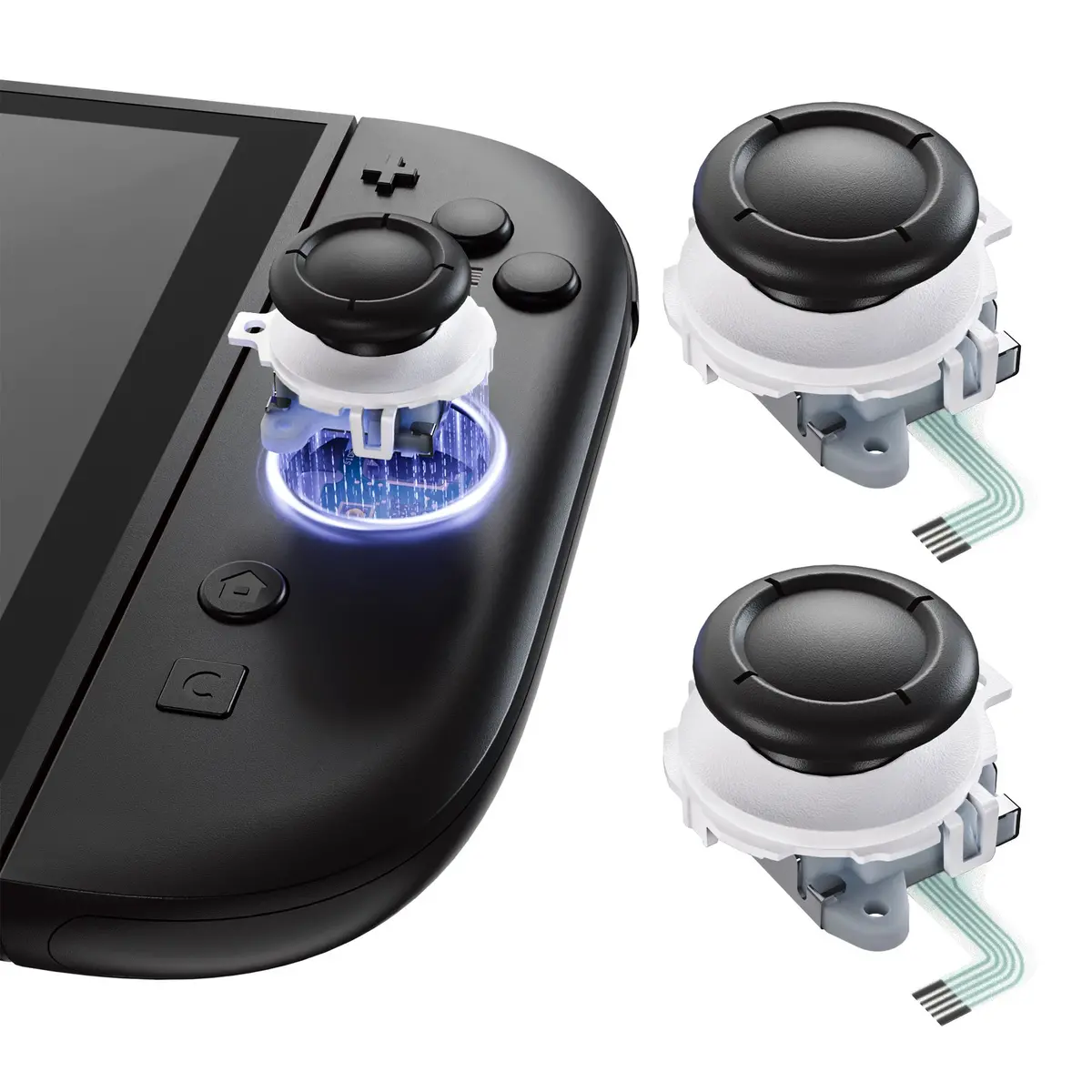 Extremerate Replacement 3D Joystick For Nintendo Switch 2 Joycon - White 1