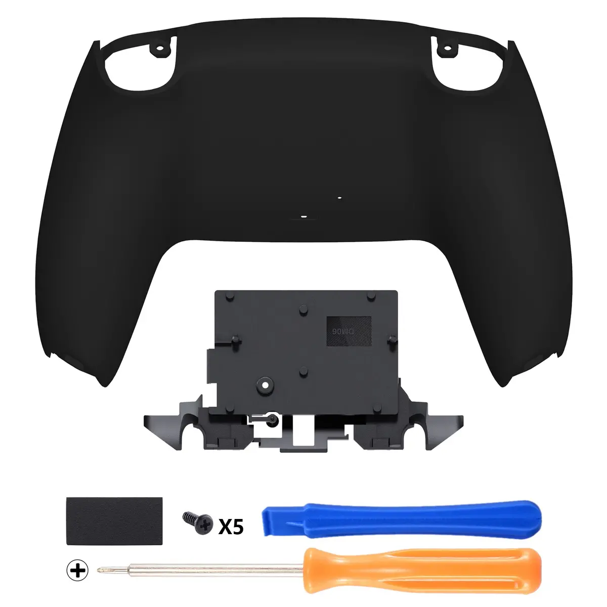 Extremerate Replacement Back Housing Bottom Shell For Ps5 Controller Bdm-010/020/030/040/050/060 - Black 1