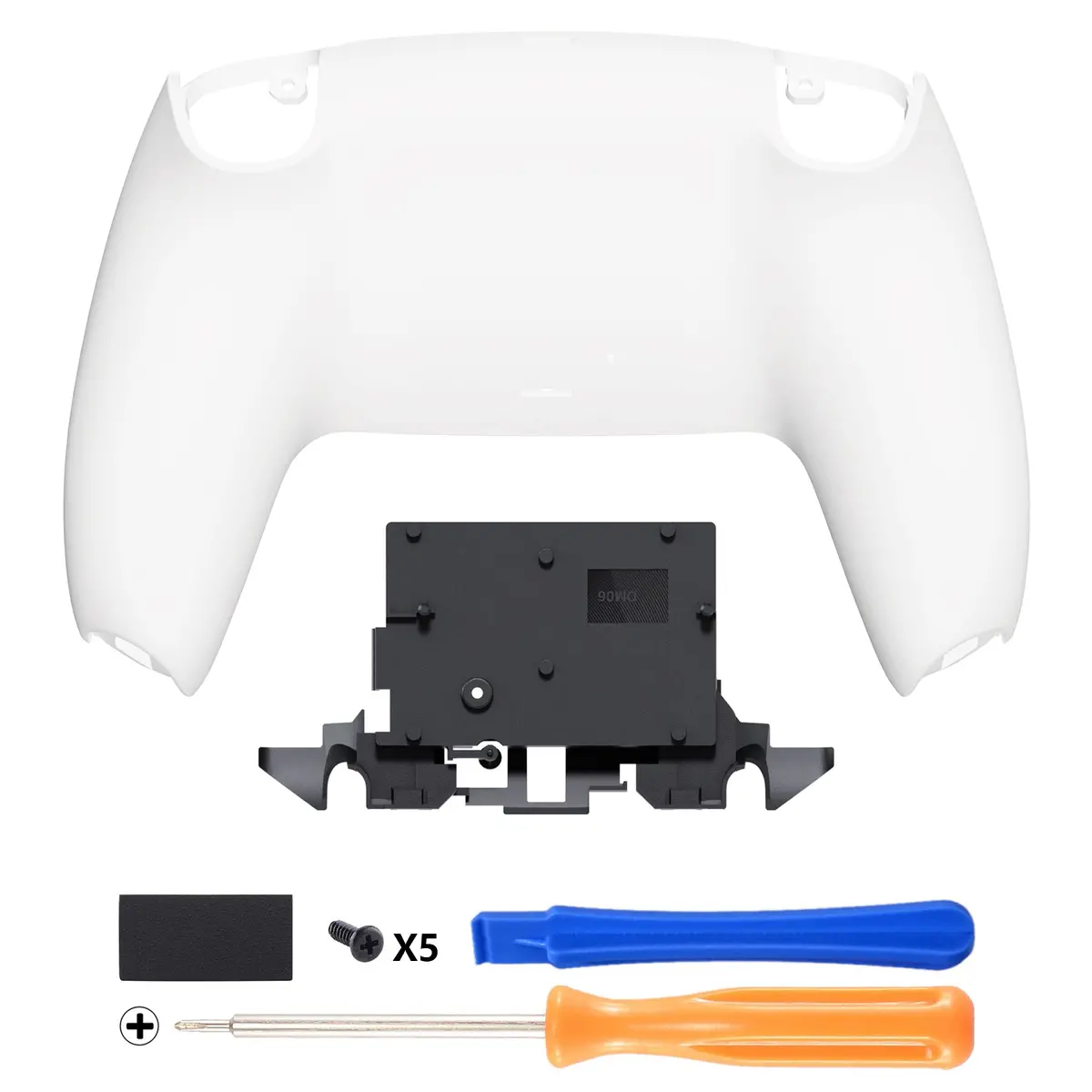 Extremerate Replacement Back Housing Bottom Shell For Ps5 Controller Bdm-010/020/030/040/050/060 - White 1