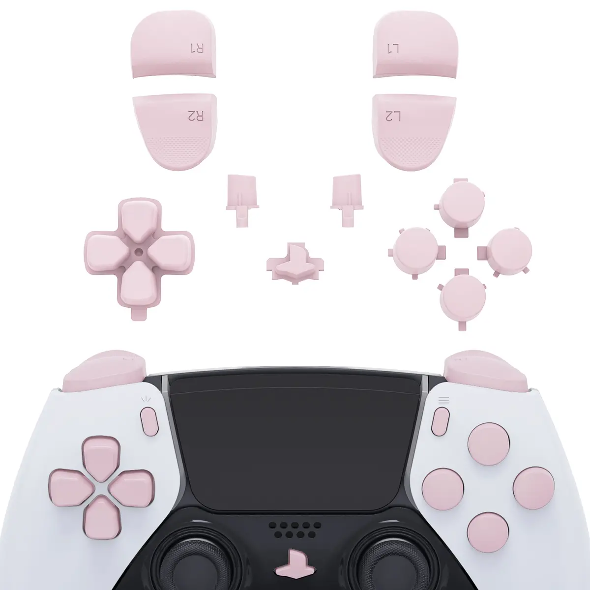Extremerate Replacement Full Set Buttons Compatible With Ps5 Edge Controller - Cherry Blossoms Pink 1