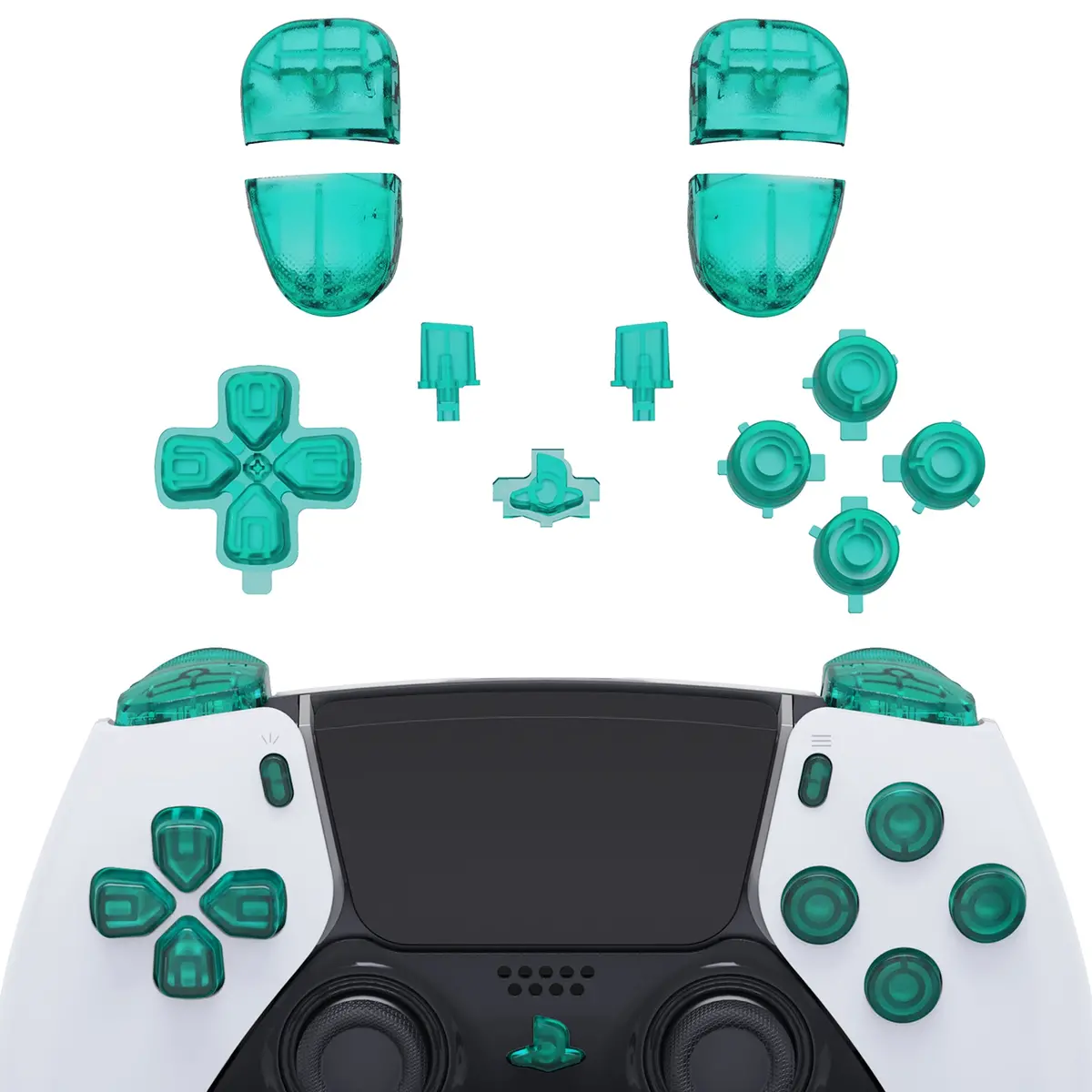 Extremerate Replacement Full Set Buttons Compatible With Ps5 Edge Controller - Emerald Green 1