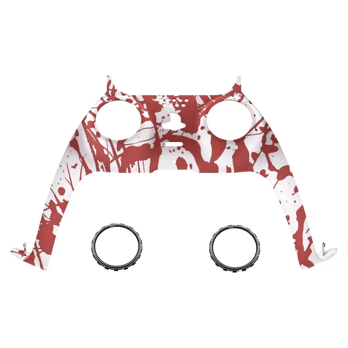Extremerate Replacement Decorative Trim Shell With Accent Rings Compatible With Ps5 Controller Bdm-010/020/030/040/050 - Blood 1