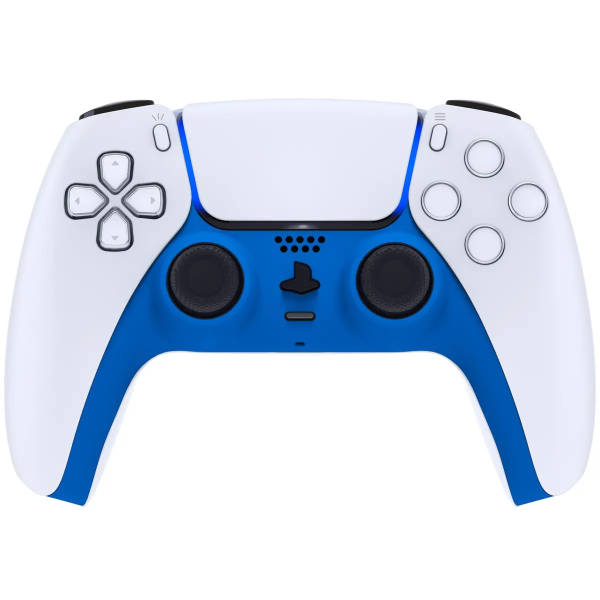 Extremerate Replacement Decorative Trim Shell With Accent Rings Compatible With Ps5 Controller Bdm-010/020/030/040/050 - Blue 2