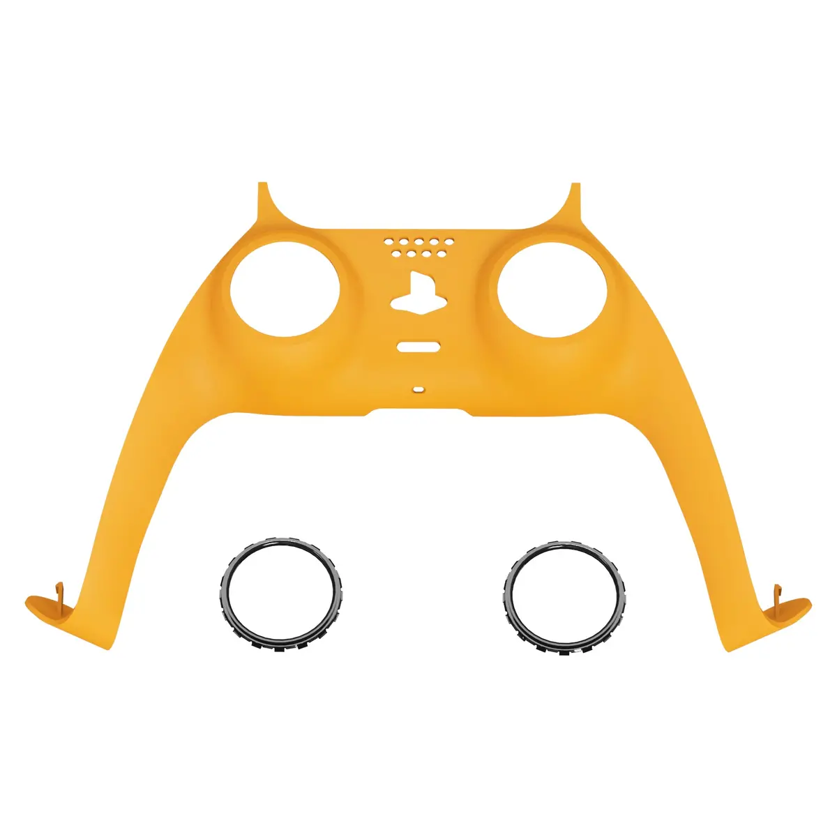 Extremerate Replacement Decorative Trim Shell With Accent Rings Compatible With Ps5 Controller Bdm-010/020/030/040/050 - Caution Yellow 1