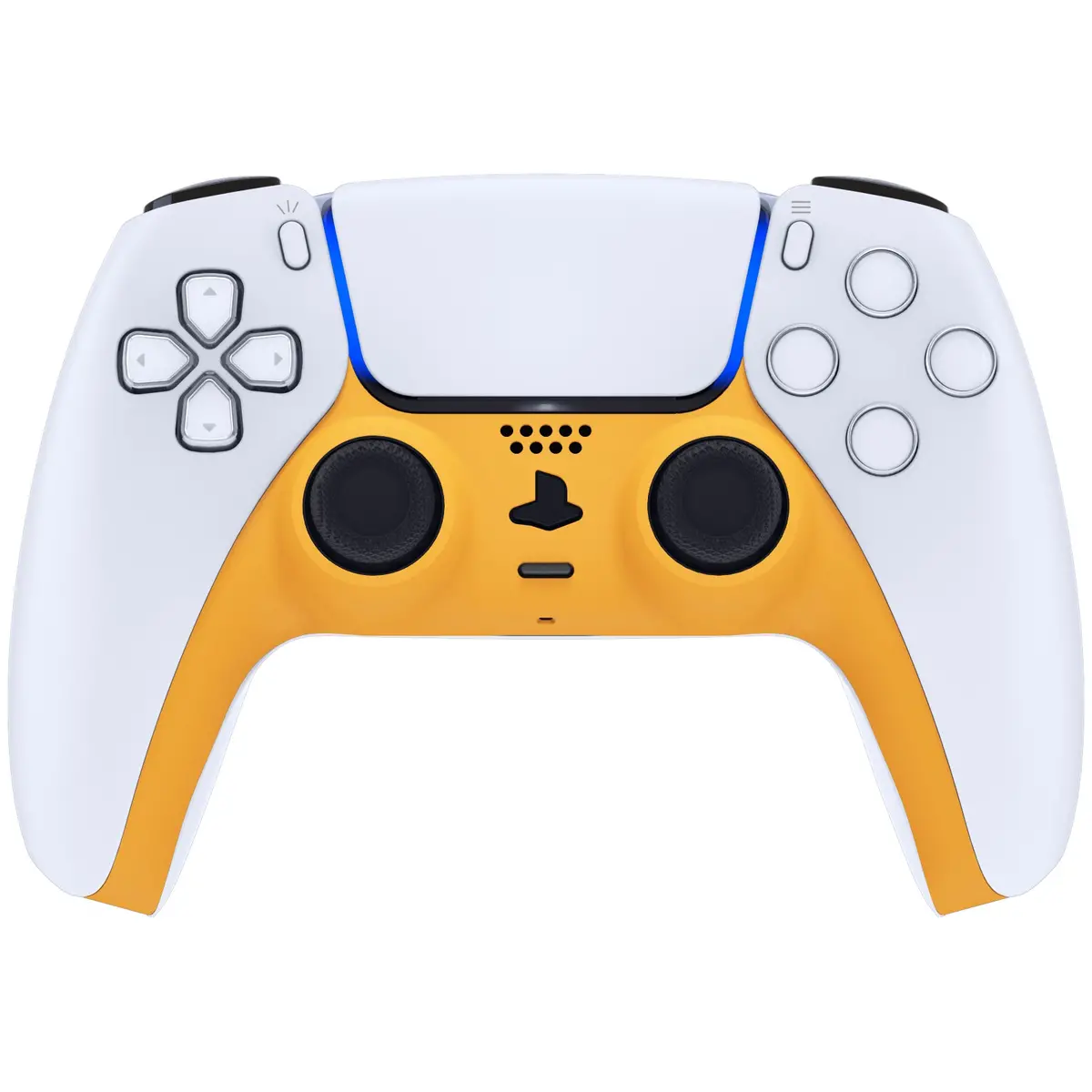 Extremerate Replacement Decorative Trim Shell With Accent Rings Compatible With Ps5 Controller Bdm-010/020/030/040/050 - Caution Yellow 2