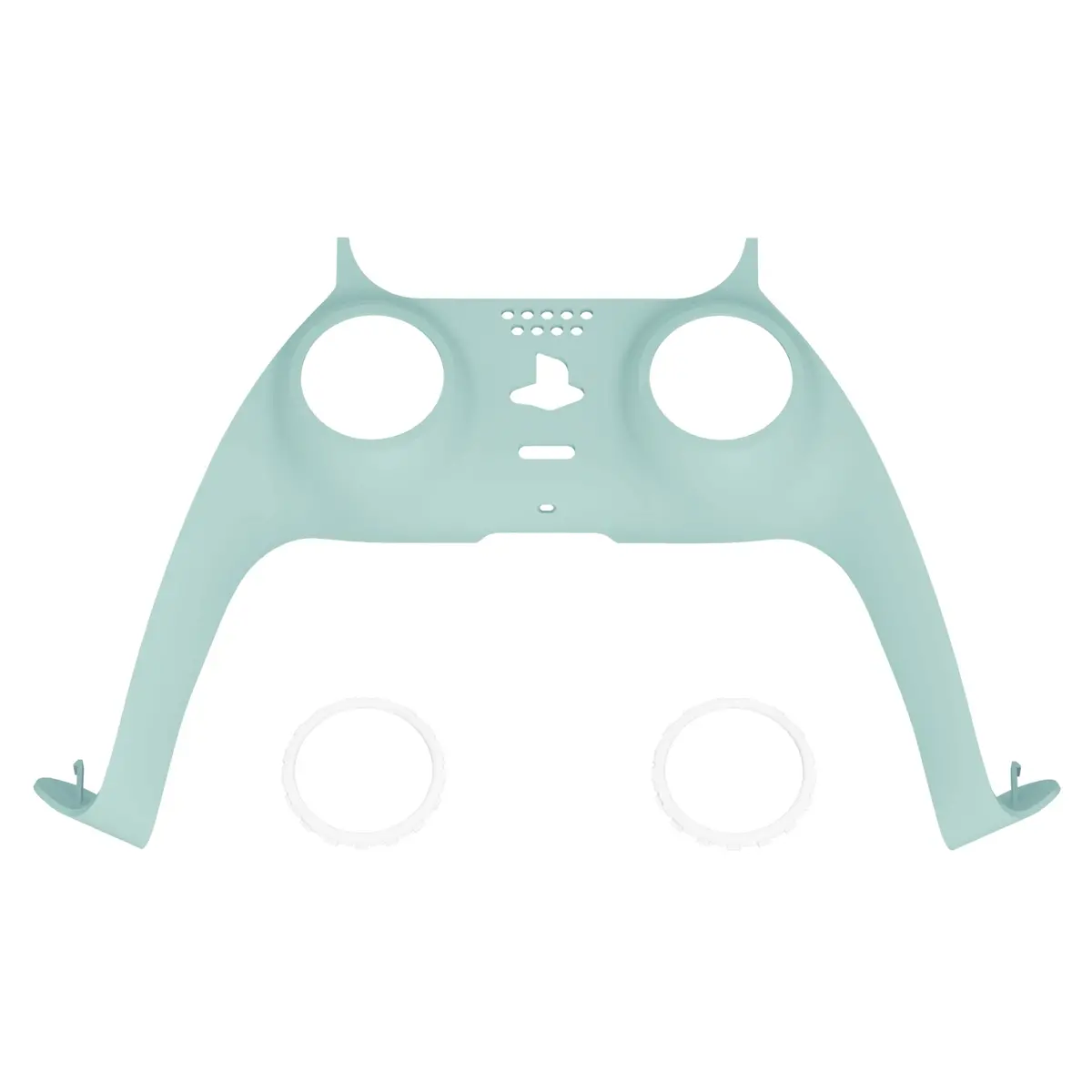 Extremerate Replacement Decorative Trim Shell With Accent Rings Compatible With Ps5 Controller Bdm-010/020/030/040/050 - Light Cyan 1