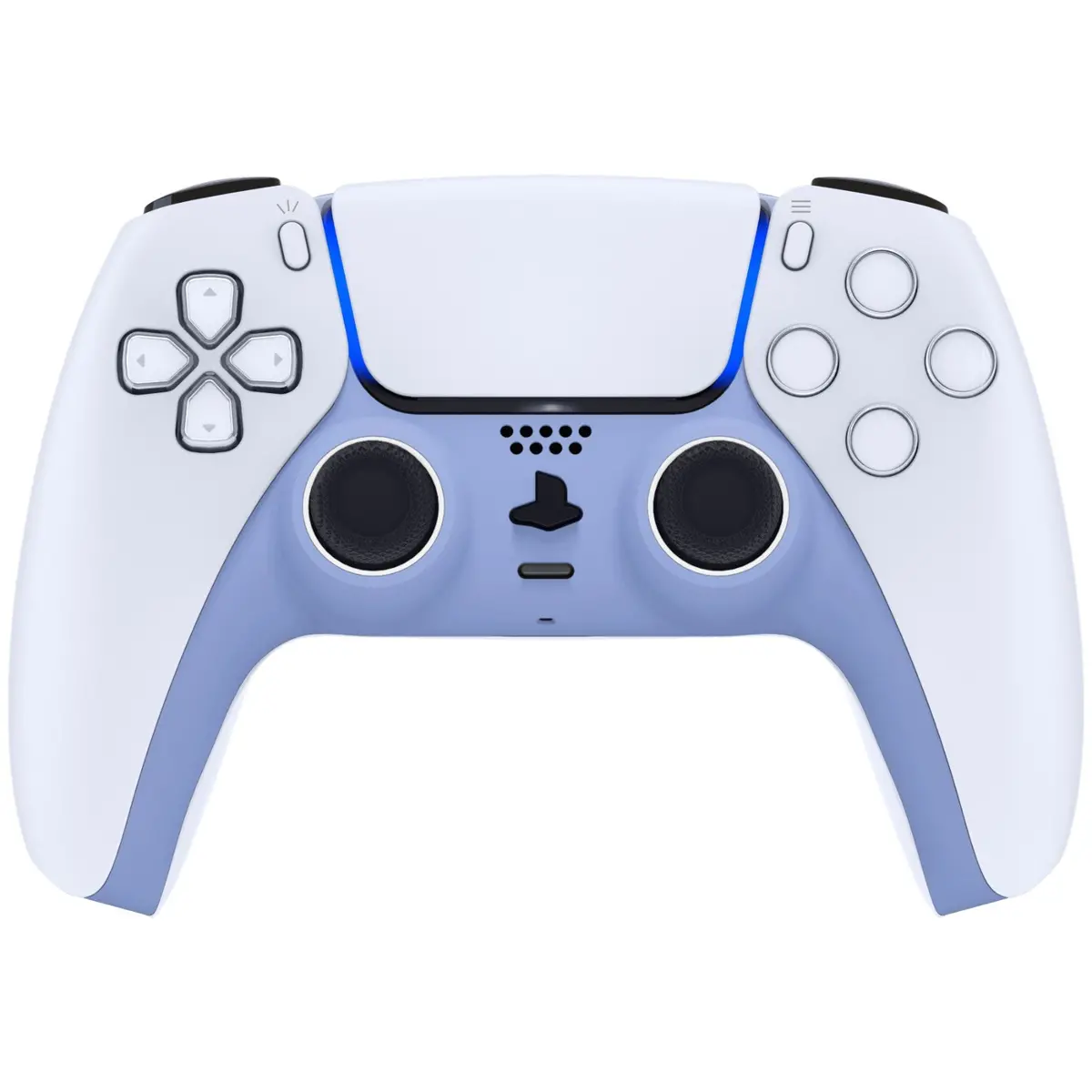 Extremerate Replacement Decorative Trim Shell With Accent Rings Compatible With Ps5 Controller Bdm-010/020/030/040/050 - Light Violet 2
