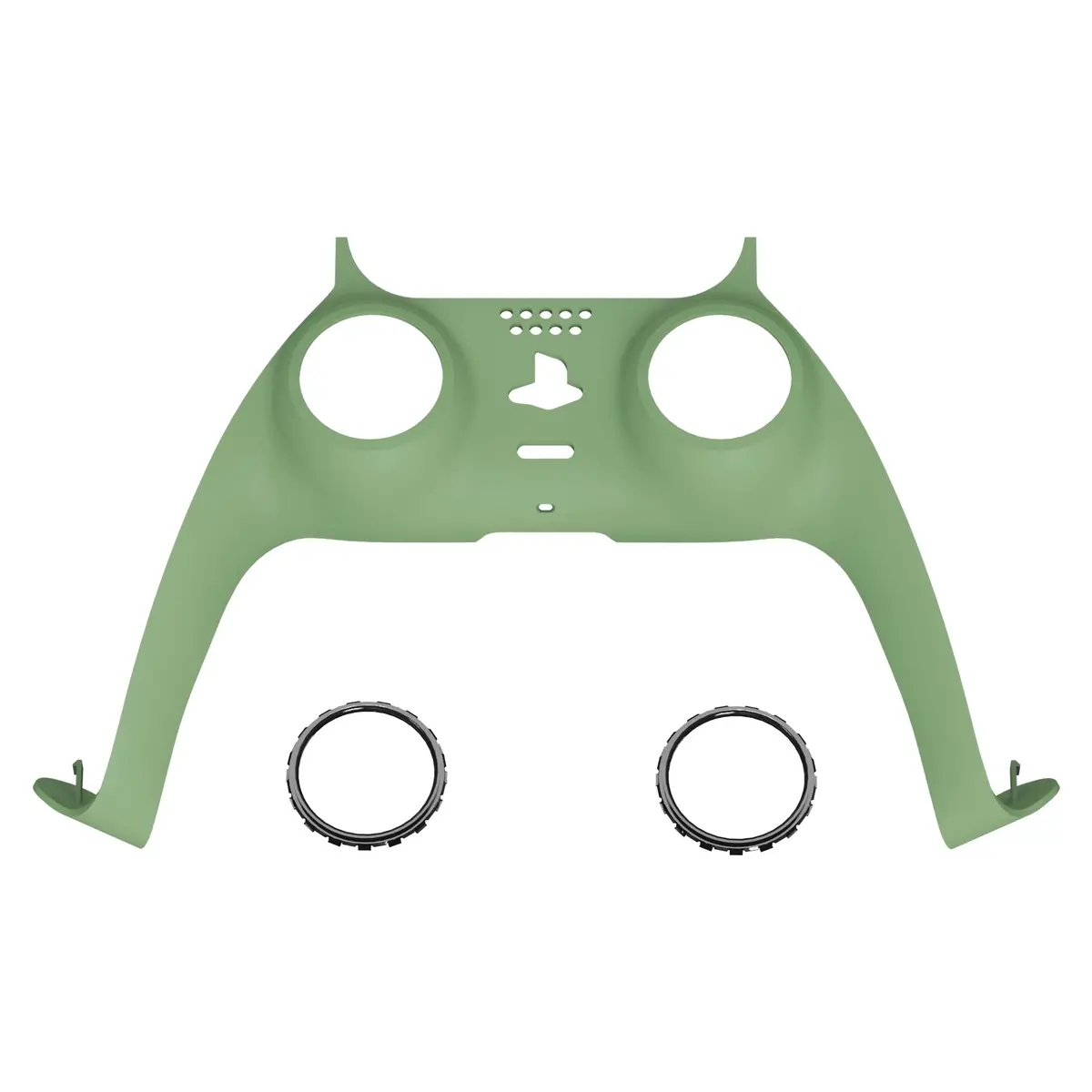 Extremerate Replacement Decorative Trim Shell With Accent Rings Compatible With Ps5 Controller Bdm-010/020/030/040/050 - Matcha Green 1