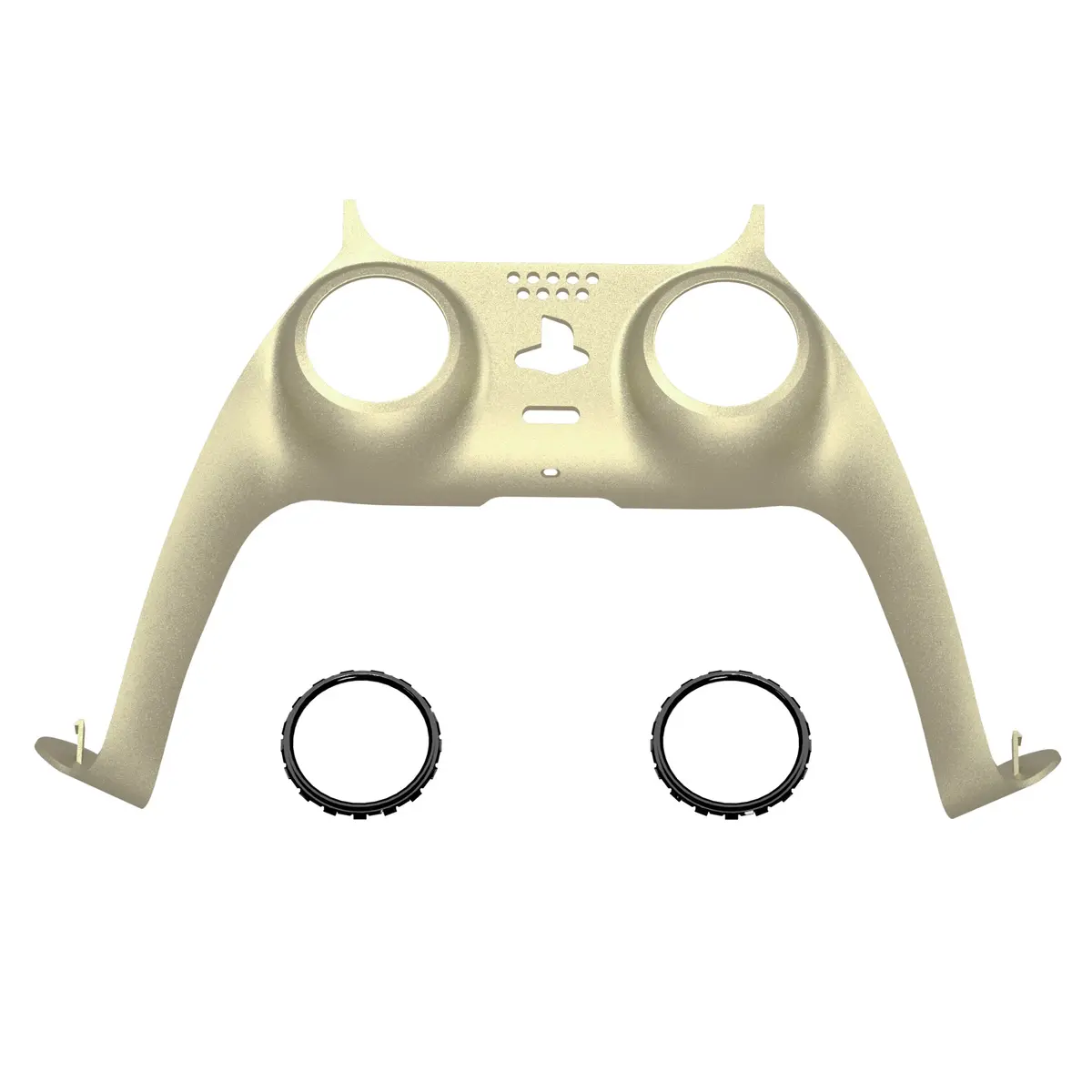Extremerate Replacement Decorative Trim Shell With Accent Rings Compatible With Ps5 Controller Bdm-010/020/030/040/050 - Metallic Champagne Gold 1