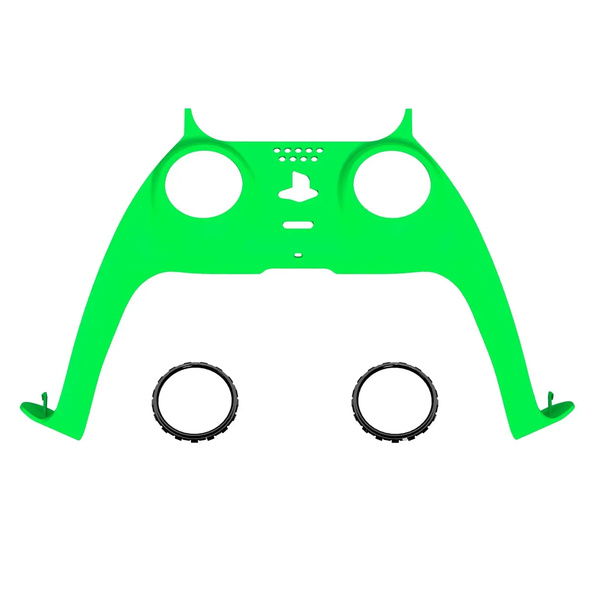 Extremerate Replacement Decorative Trim Shell With Accent Rings Compatible With Ps5 Controller Bdm-010/020/030/040/050 - Neon Green 1