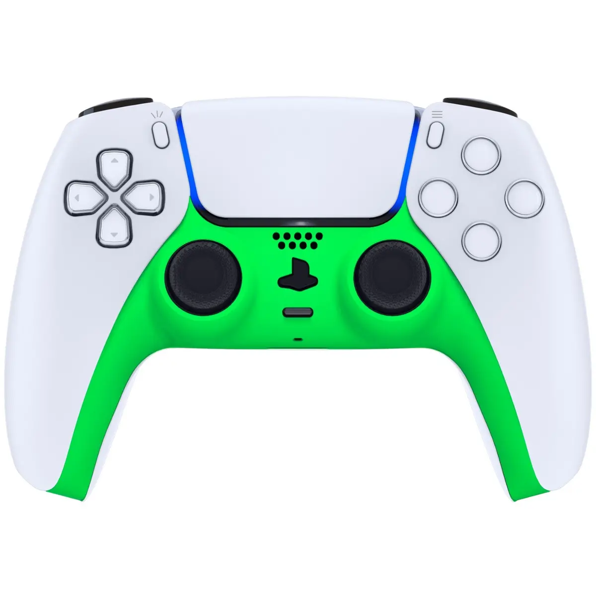 Extremerate Replacement Decorative Trim Shell With Accent Rings Compatible With Ps5 Controller Bdm-010/020/030/040/050 - Neon Green 2