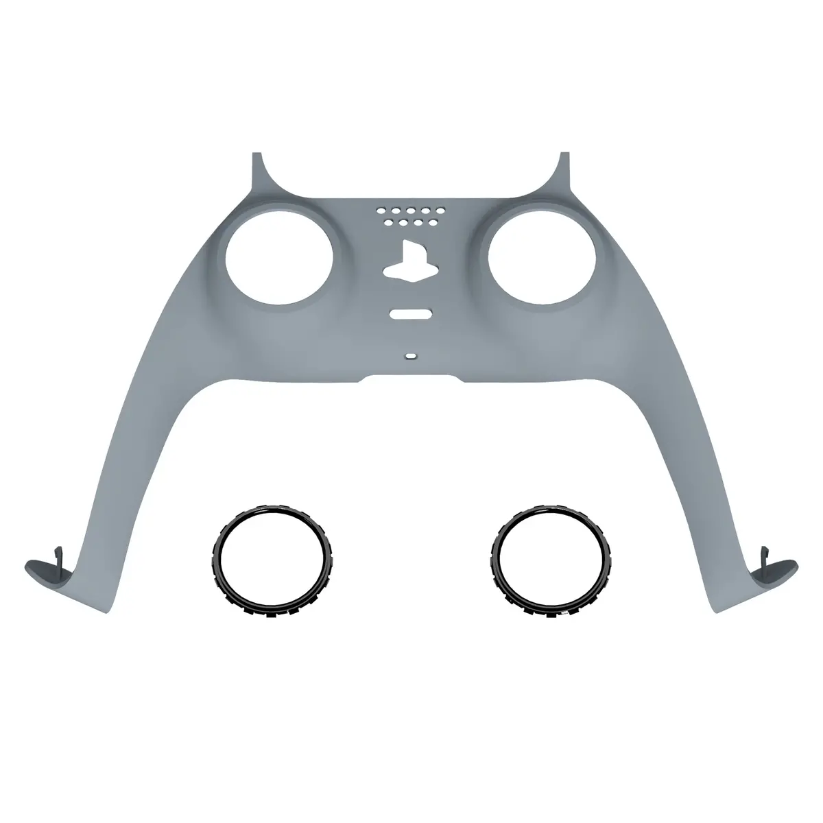 Extremerate Replacement Decorative Trim Shell With Accent Rings Compatible With Ps5 Controller Bdm-010/020/030/040/050 - New Hope Gray 1