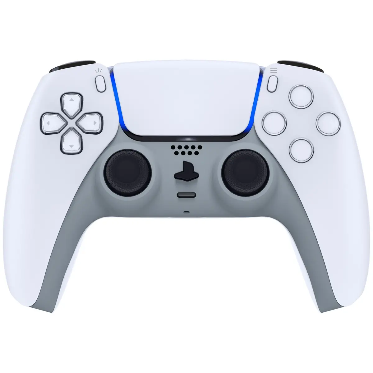 Extremerate Replacement Decorative Trim Shell With Accent Rings Compatible With Ps5 Controller Bdm-010/020/030/040/050 - New Hope Gray 2